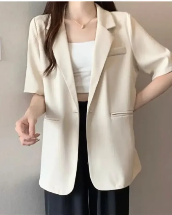 Short-sleeved Blazer Jacket - Image 2