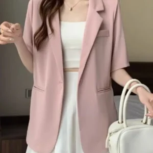 Short-sleeved Blazer Jacket