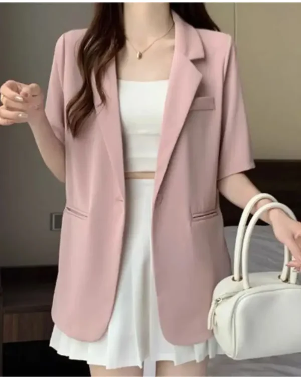 Short-sleeved Blazer Jacket