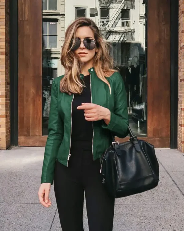 Leather Bomber Jacket
